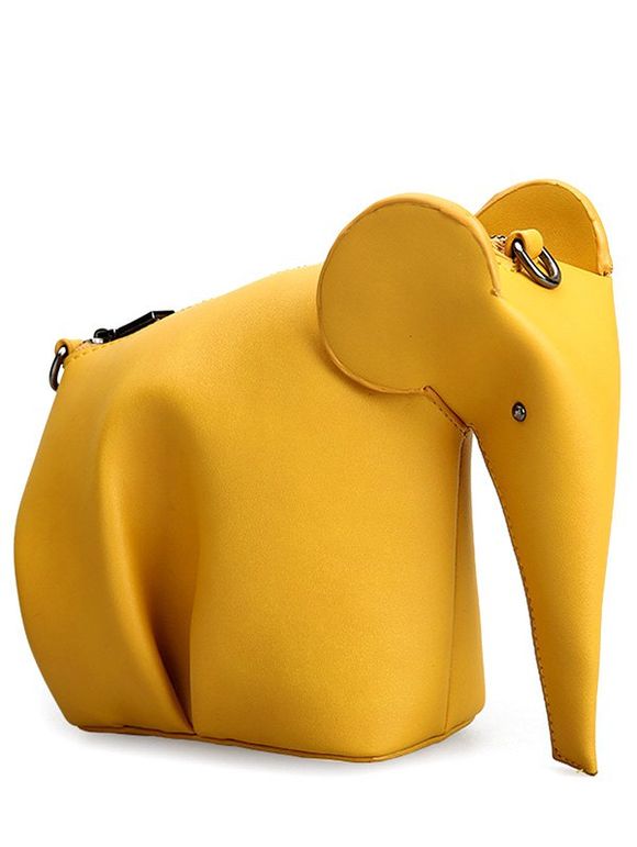 Mignon Forme Elephant et s Solid Color Design Femmes  Sac bandoulière - Jaune 