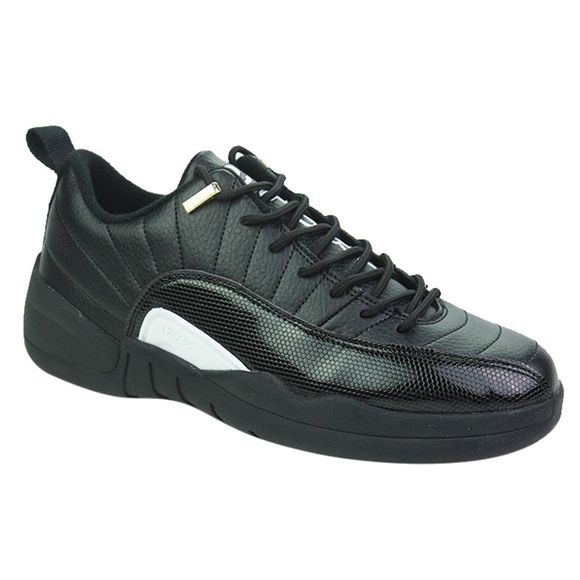 Chaussures de Sport Bloc de Couleur Piqûre - Noir 42