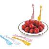 Arts de la Table Forme de Girafe Fête du Festival 12PCS Fourchette à Fruits - multicolore 