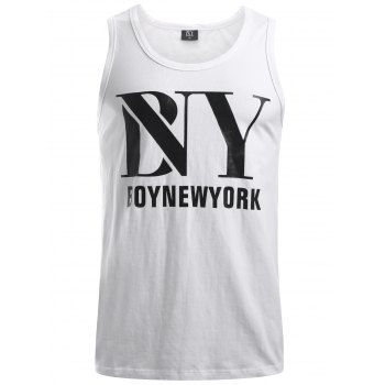 

BoyNewYork Solid Color Cotton Tank Top, White