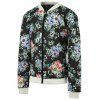 Baseball Collar manches longues Vintage Flower Print Jacket pour les hommes - multicolore L