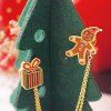 Cadeau de Noël élégant émail et biscuits Layered chaîne Broche - d'or 