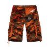 Zipper Fly Camouflage multi-poches Cargo Shorts - Tangerine 30