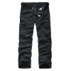 Pantalon Snap bouton Pocket Rivet Zipper Fly Cargo - Gris Noir 38