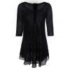Boutonnée en mousseline de soie Robe asymétrique Spliced ​​s 'Chic Femmes - Noir S