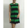 Bouton Color Block Stripe manches Side Robe - Vert ONE SIZE