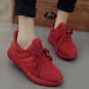 Mesh Casual et solides Sneakers Color Design Femmes  's - Rouge 37