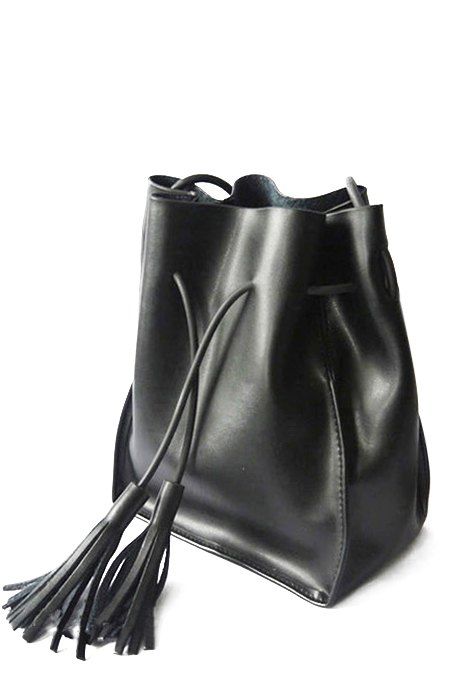 Body Bag Tassel Bucket Cross - Noir 
