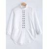 Pur Bouton Couleur Flounce design Blouse - Blanc S