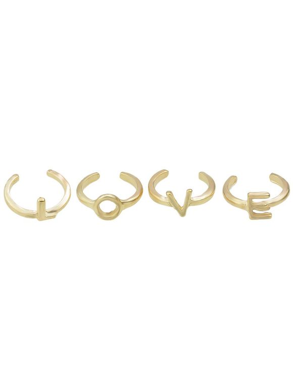 Love Letters Adorn Cuff Anneaux - d'or ONE-SIZE
