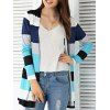 Open Front Colorful Striped Cardigan - COLORMIX M