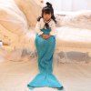 Simple bleu mignon bowknot lacets Photographie ou canapé enfants  'Blanket Mermaid Tricoté - Bleu 