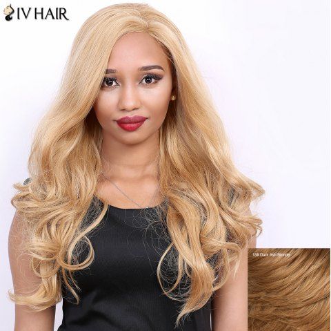 Wavy Long Side Parting Real Natural Hair Siv Wig