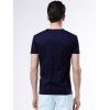 Imprimé géométrique V-Neck Bling T-shirt - Bleu 2XL