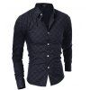 Button-Down Shirt Grille manches longues hommes  's - Noir 2XL