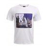 3D City Building T-shirt imprimé - Blanc XL