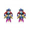 Colored Faux Boucles d'oreilles en cristal - multicolore 