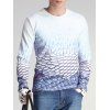 Col rond manches longues Ombre Drops Print Sweatshirt - Blanc XL