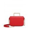 Chaîne en métal Fermeture magnétique Sac bandoulière - Rouge 