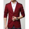 Simple Bouton breasted manches design Spliced ​​Blazer - Rouge 2XL