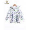 Drawstring Haute Feuille Low Print Hooded Jacket - Blanc CHILD-12