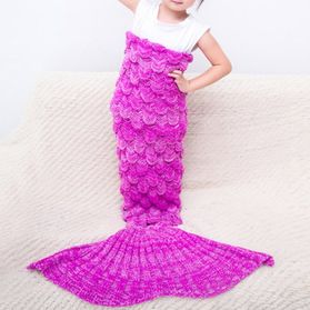 Warmth Comfortable Knitting Sofa Mermaid Blanket For Kids