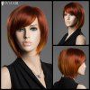 Bob Style Straight Side Bang Siv Cheveux Capless Real Natural Hair Wig - multicolore 