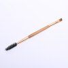 Professional Bamboo Double-End Manche Nylon Lash Brosse Sourcils Brush - d'or 