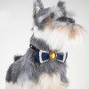 Collier réglable Faux Gem soie bowknot Pet Dog - Bleu Saphir 