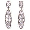 Faux Perle Rhinestoned Oval Boucles d'oreilles - d'or 