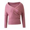 Manches V Long Neck Surplice Sweater - Rose M