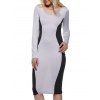 Robe manches longues Hourglass - Noir et Gris M