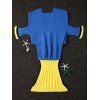 Warmth Tricotage Fish Tail Shape avec Palmes design Blanket Pour adultes - Bleu 