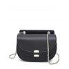 Layered Flaps Chains Mini Sac bandoulière - Noir 