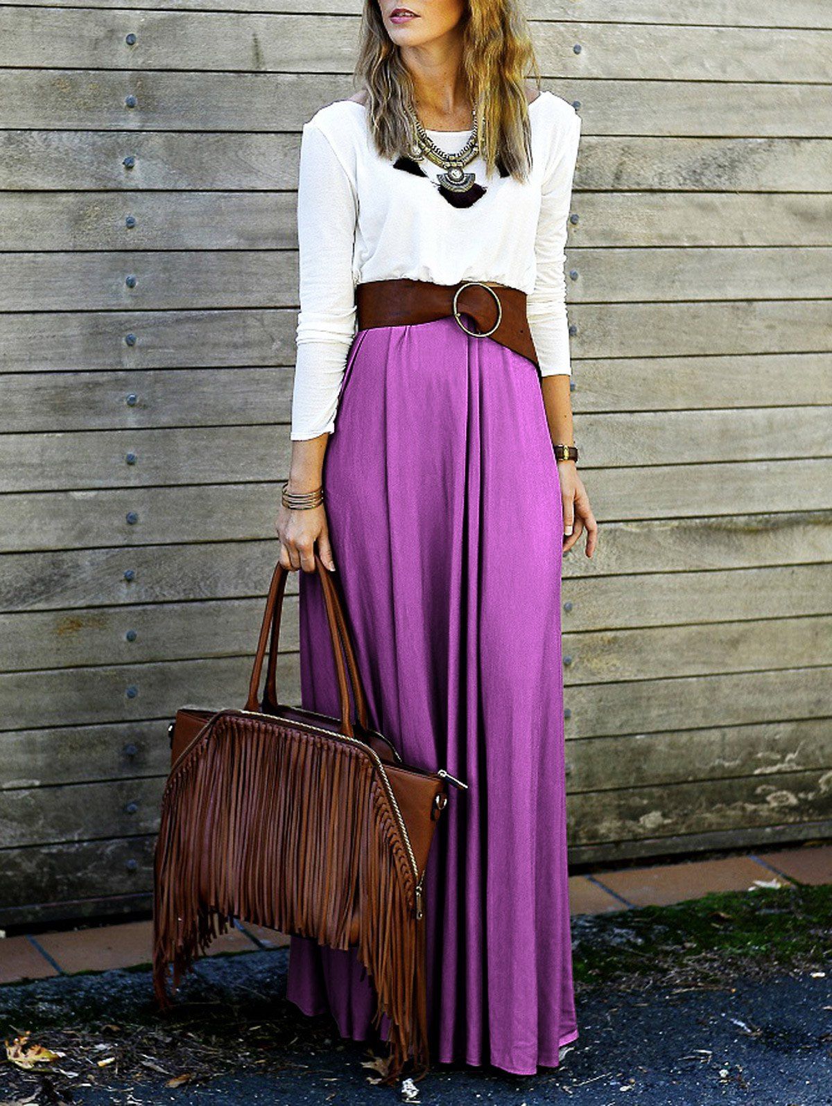 long sleeve backless maxi