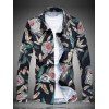 Collier All-Over Feather Printed shirt Turn-Down - multicolore 4XL