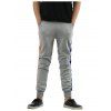 Color Block Splicing design à lacets Poutre Pieds Jogger Pantalon - Gris 3XL