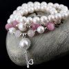Faux Key Perle Bead Chaîne Bracelet Layered - multicolore 