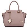 Trendy PU Leather and Metal Design Women's Tote Bag - Rose 