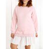 Faux deux pièces Frilled Sweater Dress - Rose 5XL