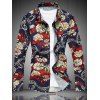 Collier All-Over imprimé floral shirt Turn-Down - multicolore M