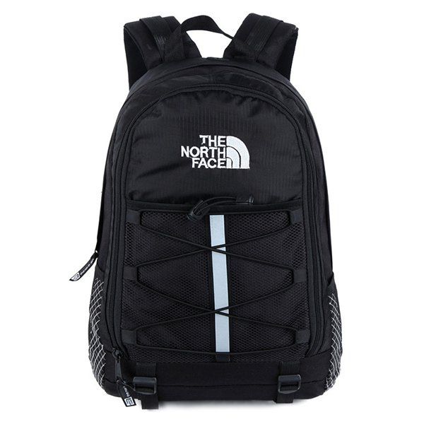 

Letter Print Nylon Cross Straps Backpack, Black