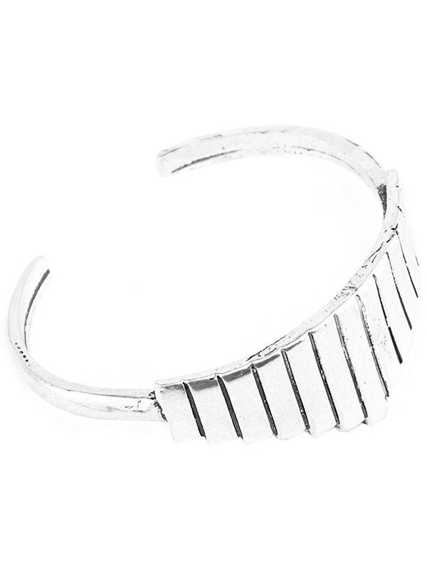 

Vintage Alloy Geometric Cuff Bracelet, Silver