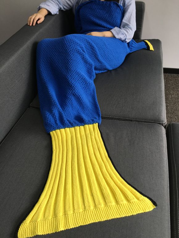 Warmth bonneterie Fish Tail Shape Blanket - Bleu L