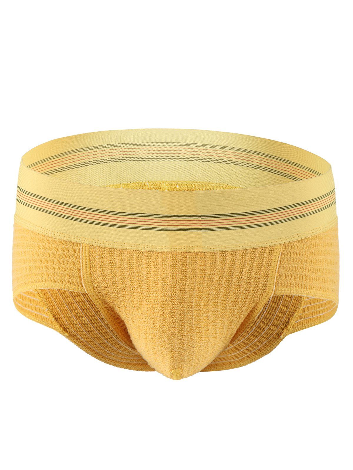 

Wide Waistband Striped Skinny Ventilation Briefs, Yellow