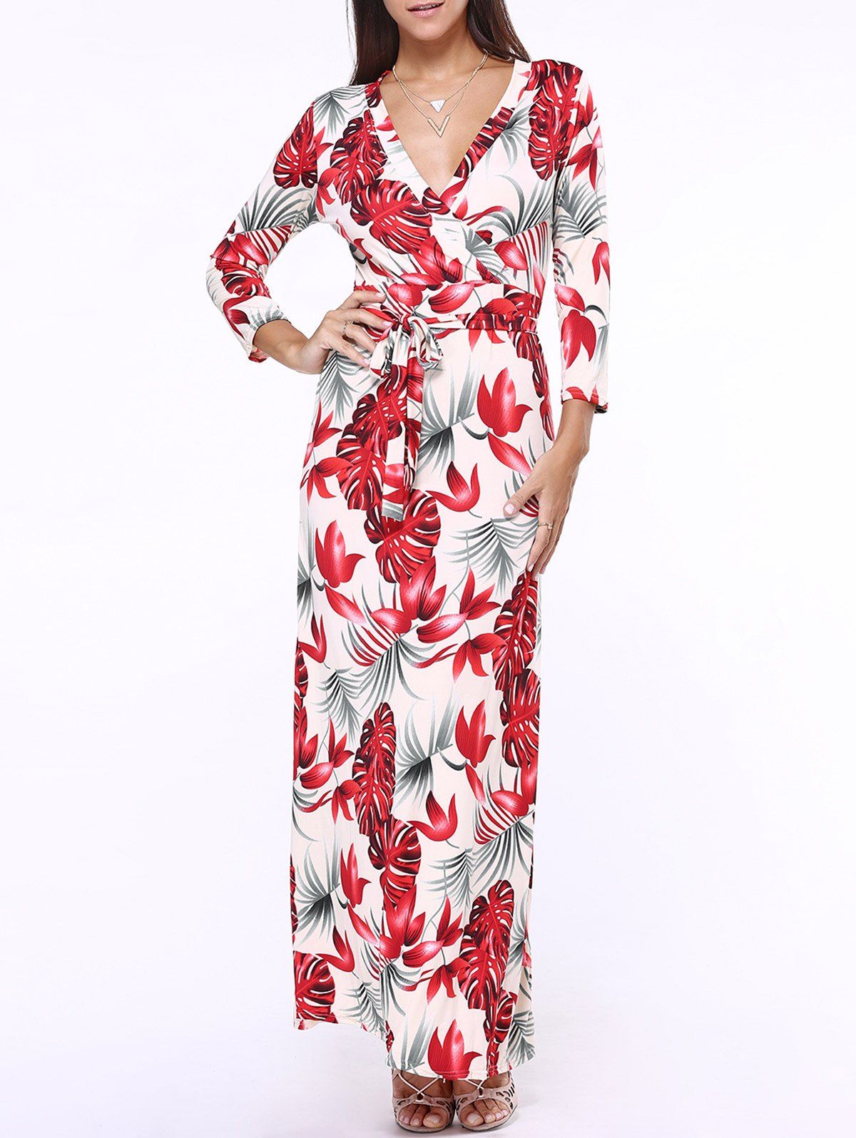 wrap long gown