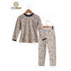 Animal Print Homewear Pyjamas Pyjamas Pyjamas Ensembles - Blanc Cassé CHILD-10