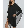 Asymmetical Skinny Robe + col bénitier Cape Robe Twinset - Noir ONE SIZE