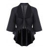 3/4 Sleeve Asymmetrical Minceur vêtement - Noir L