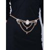 Vintage Belly Chain Rhinestoned Water Drop - d'or 